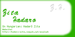 zita hadaro business card